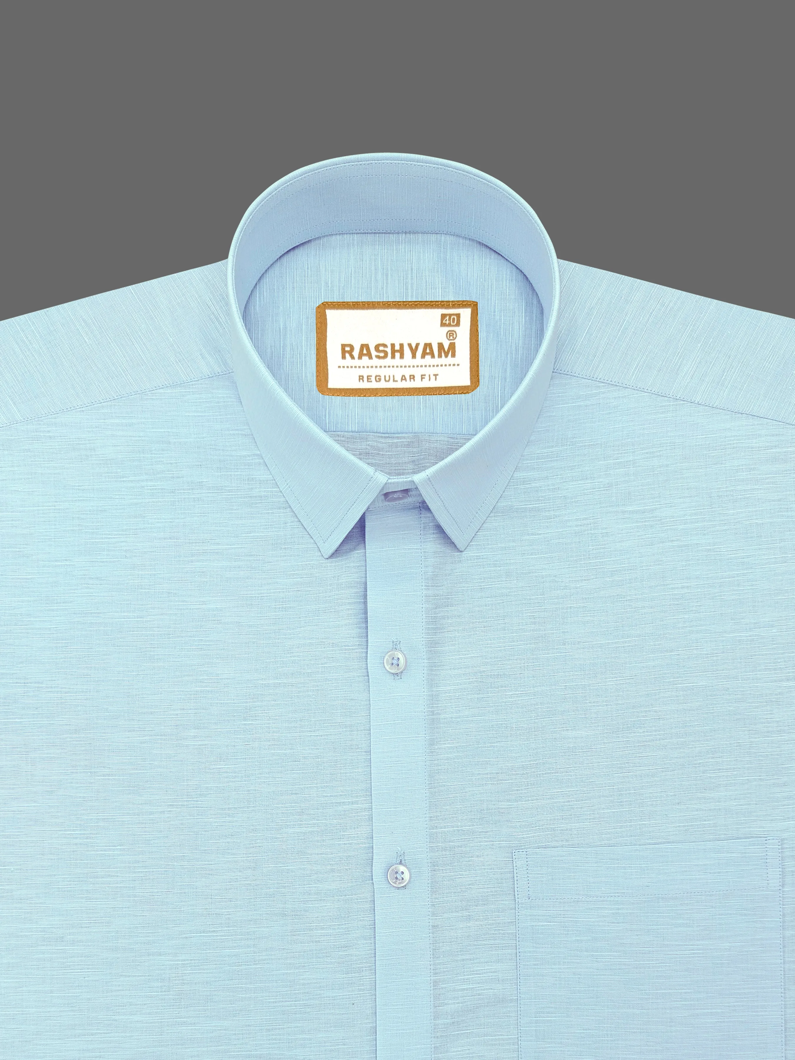 Italian Premium Linen Light Blue Formal shirt for men