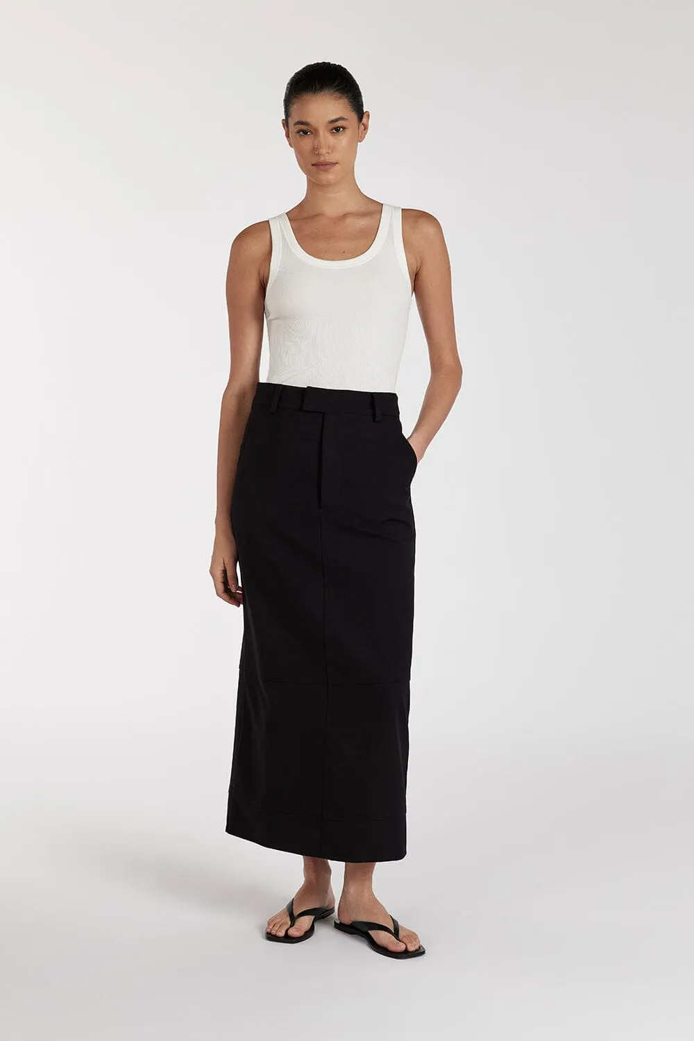 JAC BLACK MIDI SKIRT