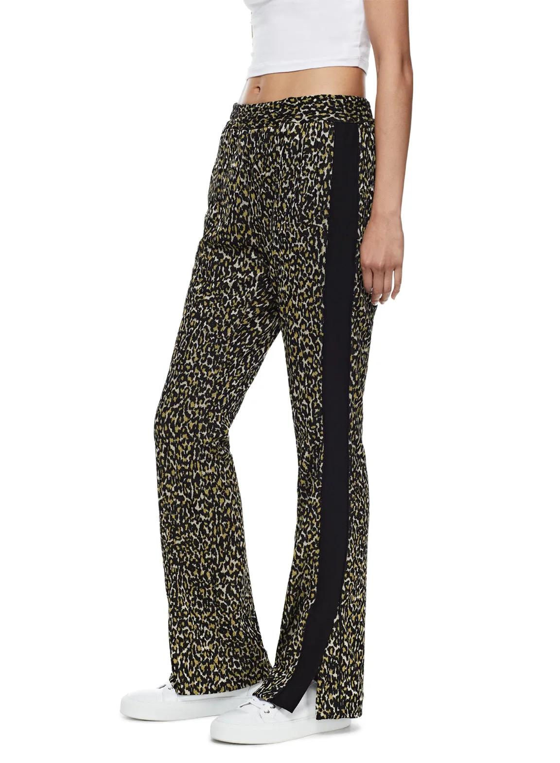 Jacquard Flare Leg Track Pant