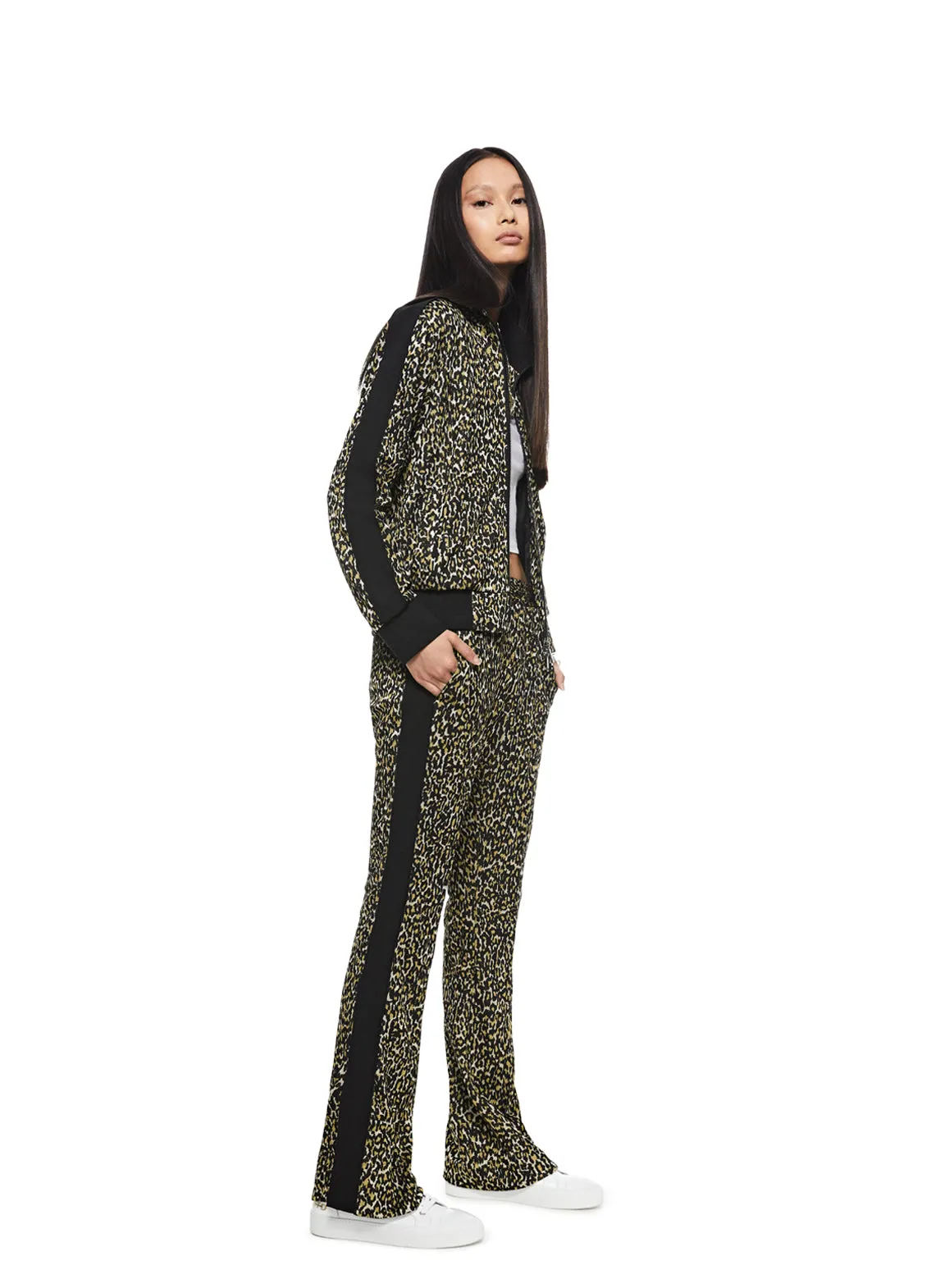 Jacquard Flare Leg Track Pant