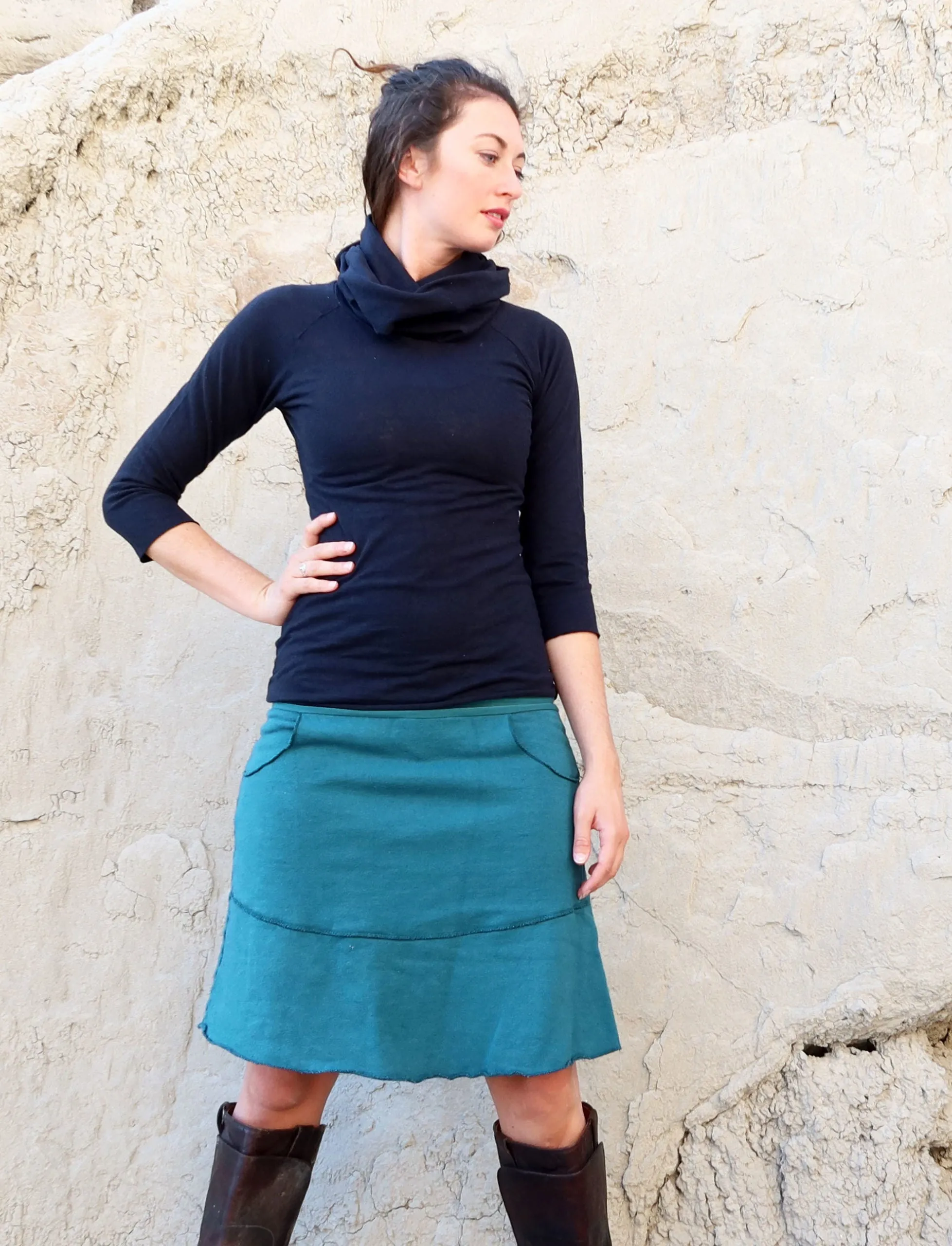 Kangaroo Pocket Simplicity Short Skirt