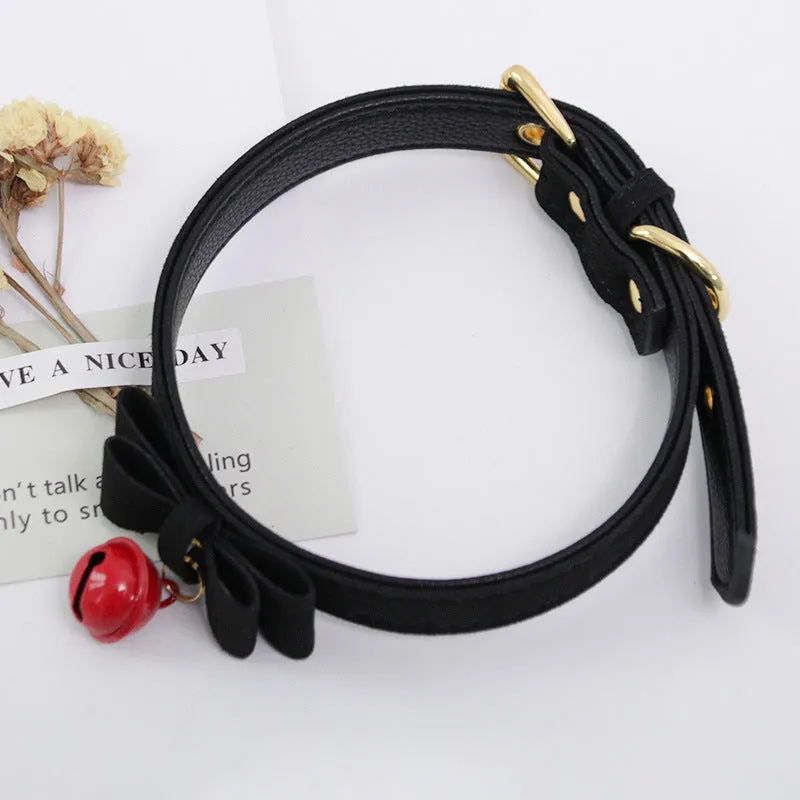 Kawaii Bow Bell Collar