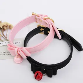 Kawaii Bow Bell Collar