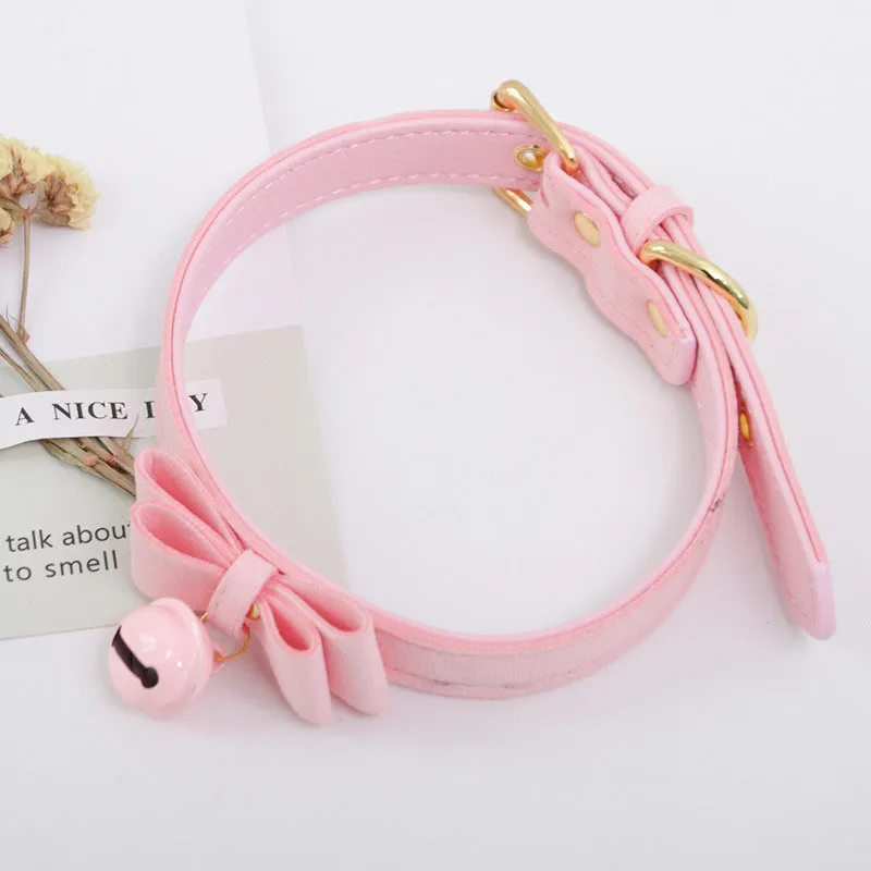 Kawaii Bow Bell Collar