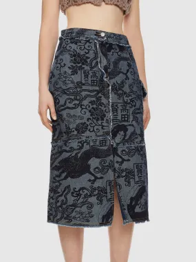 Kenzo Denim Midi Skirt