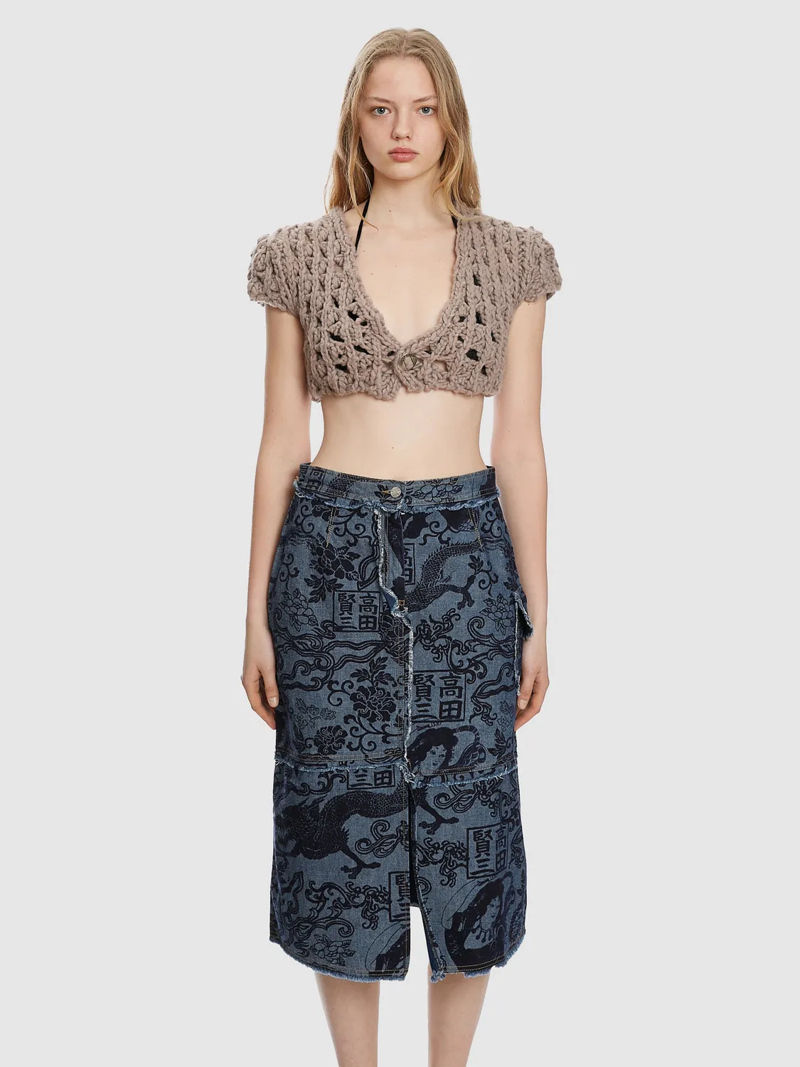 Kenzo Denim Midi Skirt