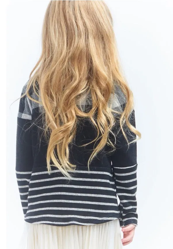 Kids Checkered Solid Striped Top Style 4289
