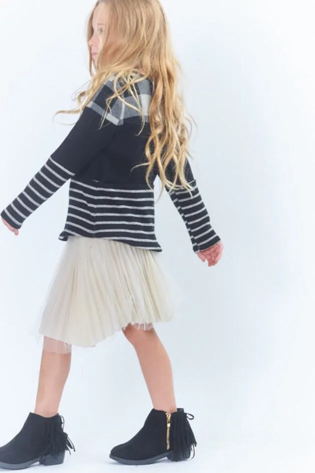 Kids Checkered Solid Striped Top Style 4289