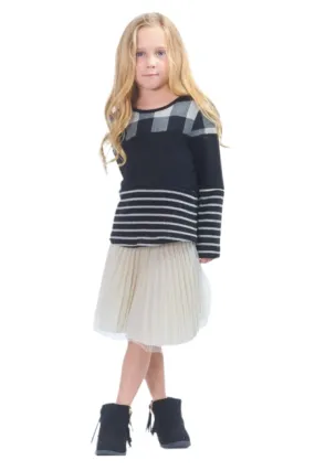 Kids Checkered Solid Striped Top Style 4289