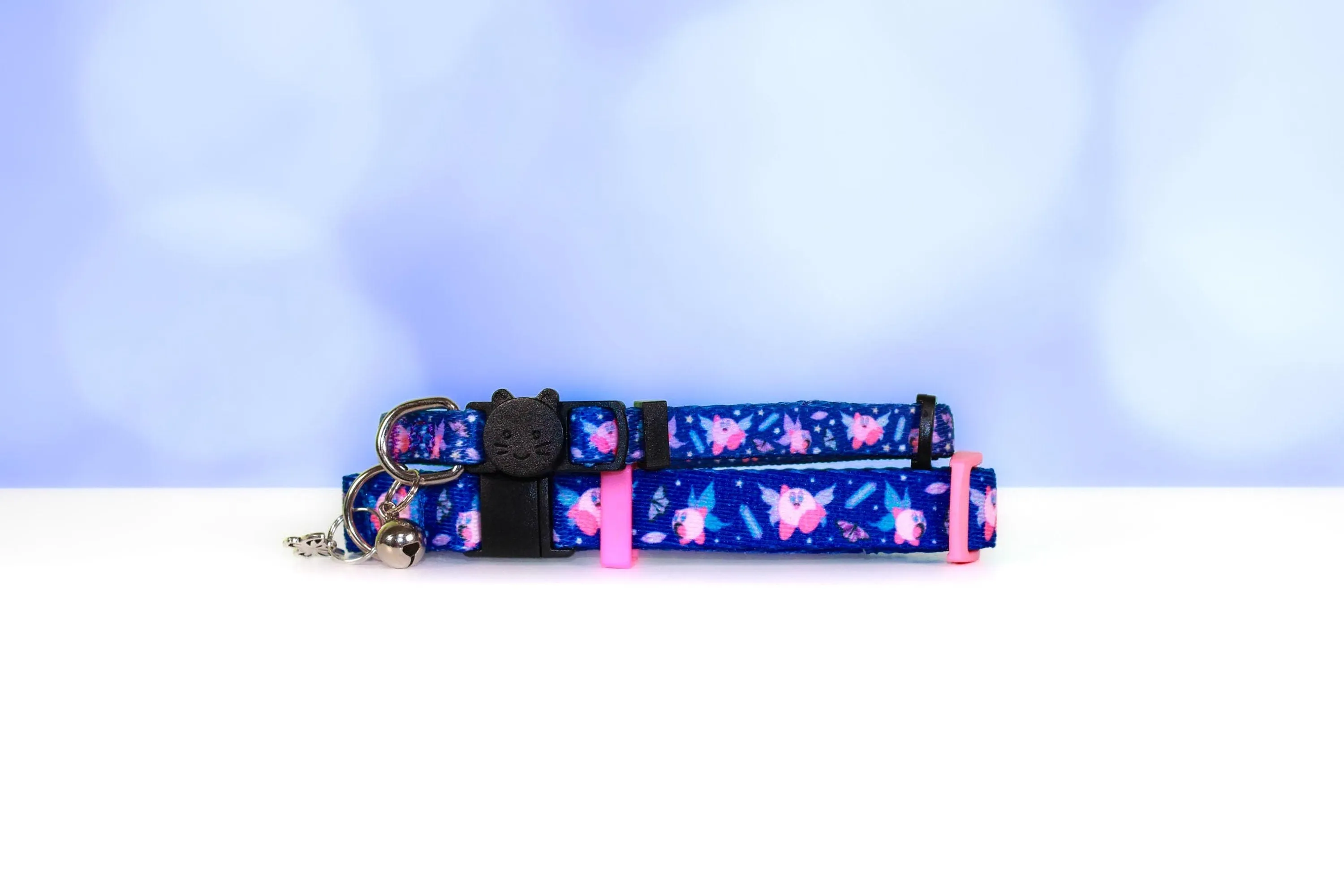 Kirby Fairy Cat collar , Wide cat collar, Breakaway cat collar, Buckle cat collar, Collar for large cats,