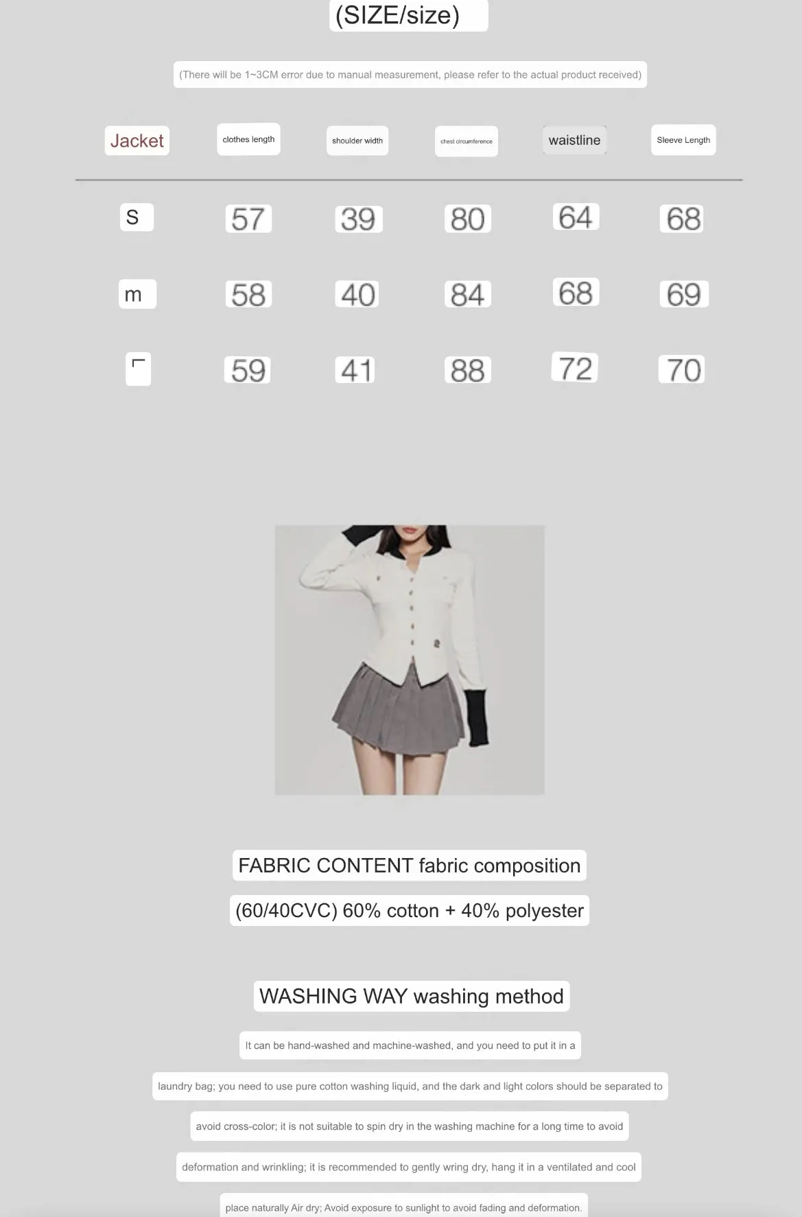 Labelle White Long Sleeve Button Up Slim Coat Top