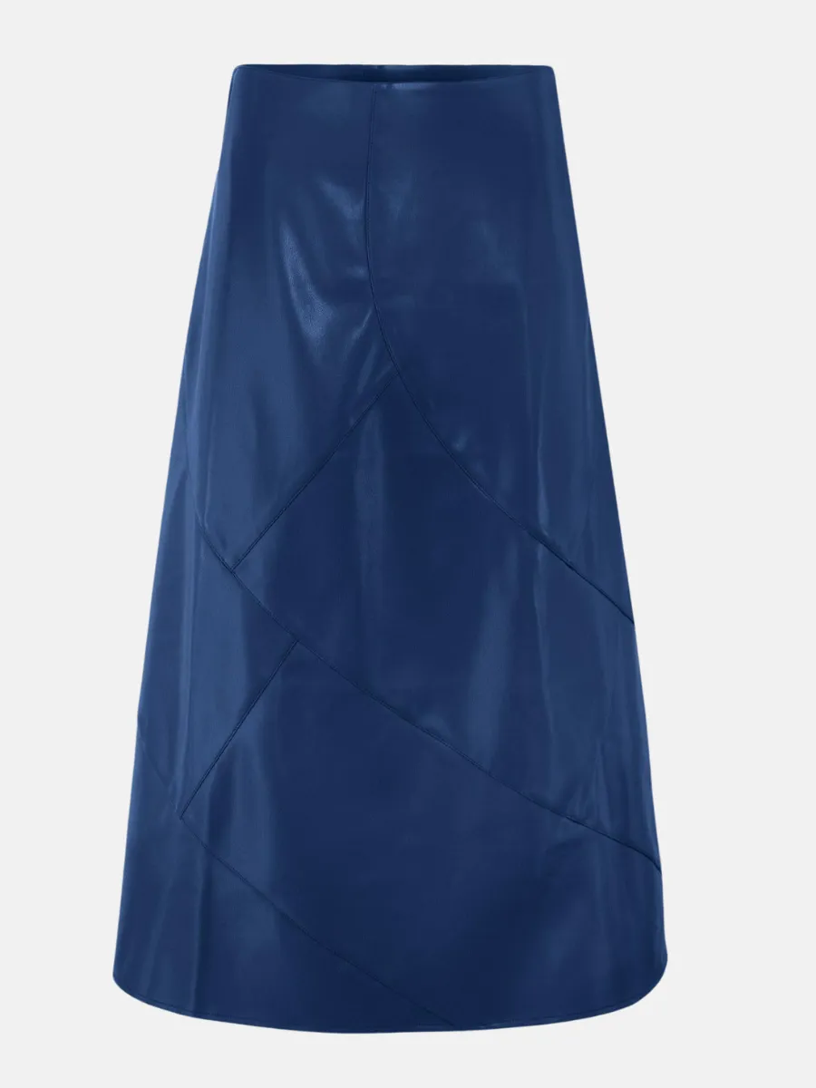 LEATHER SEAM SKIRT