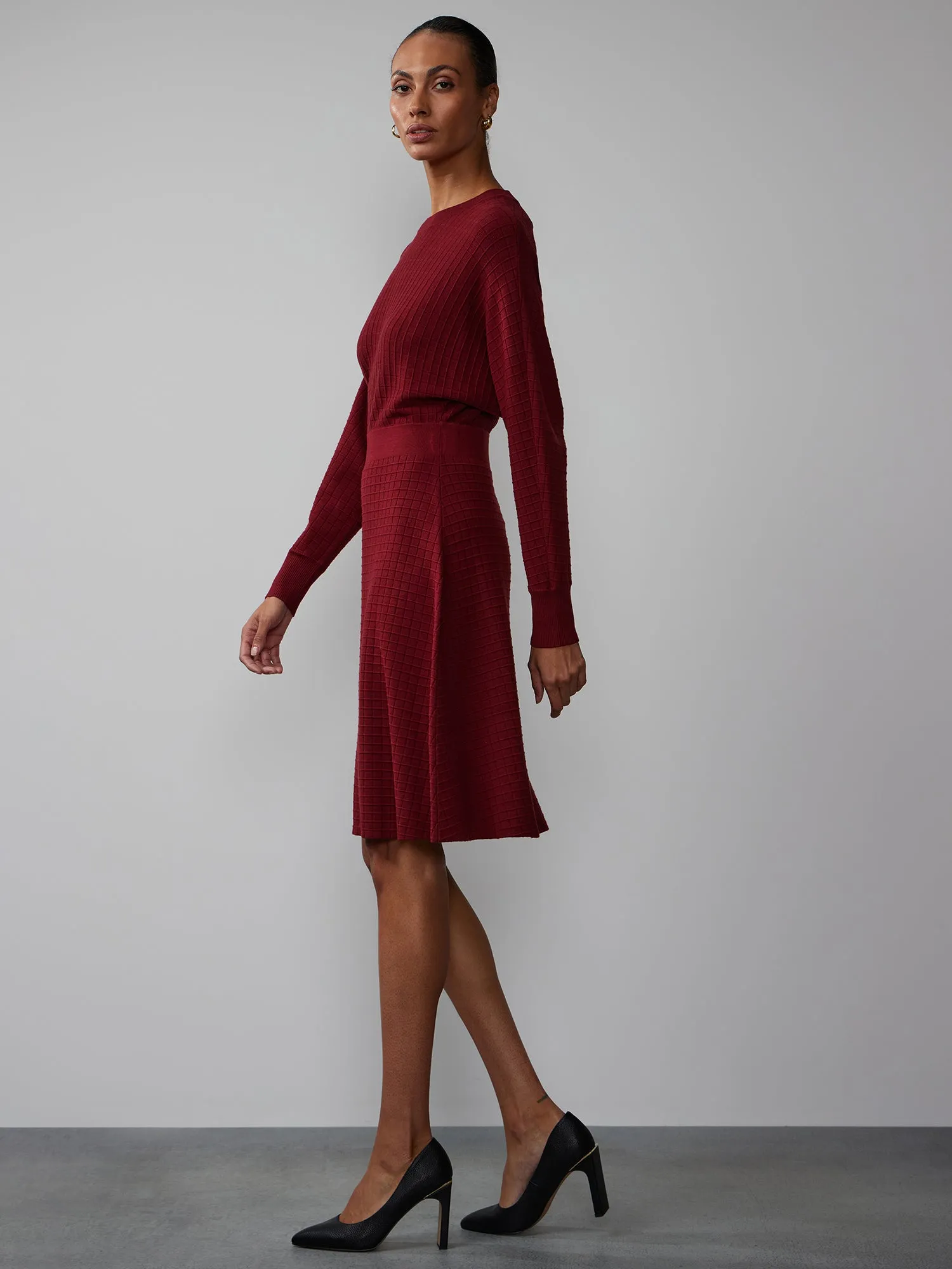 Long Sleeve Mock Neck Dress