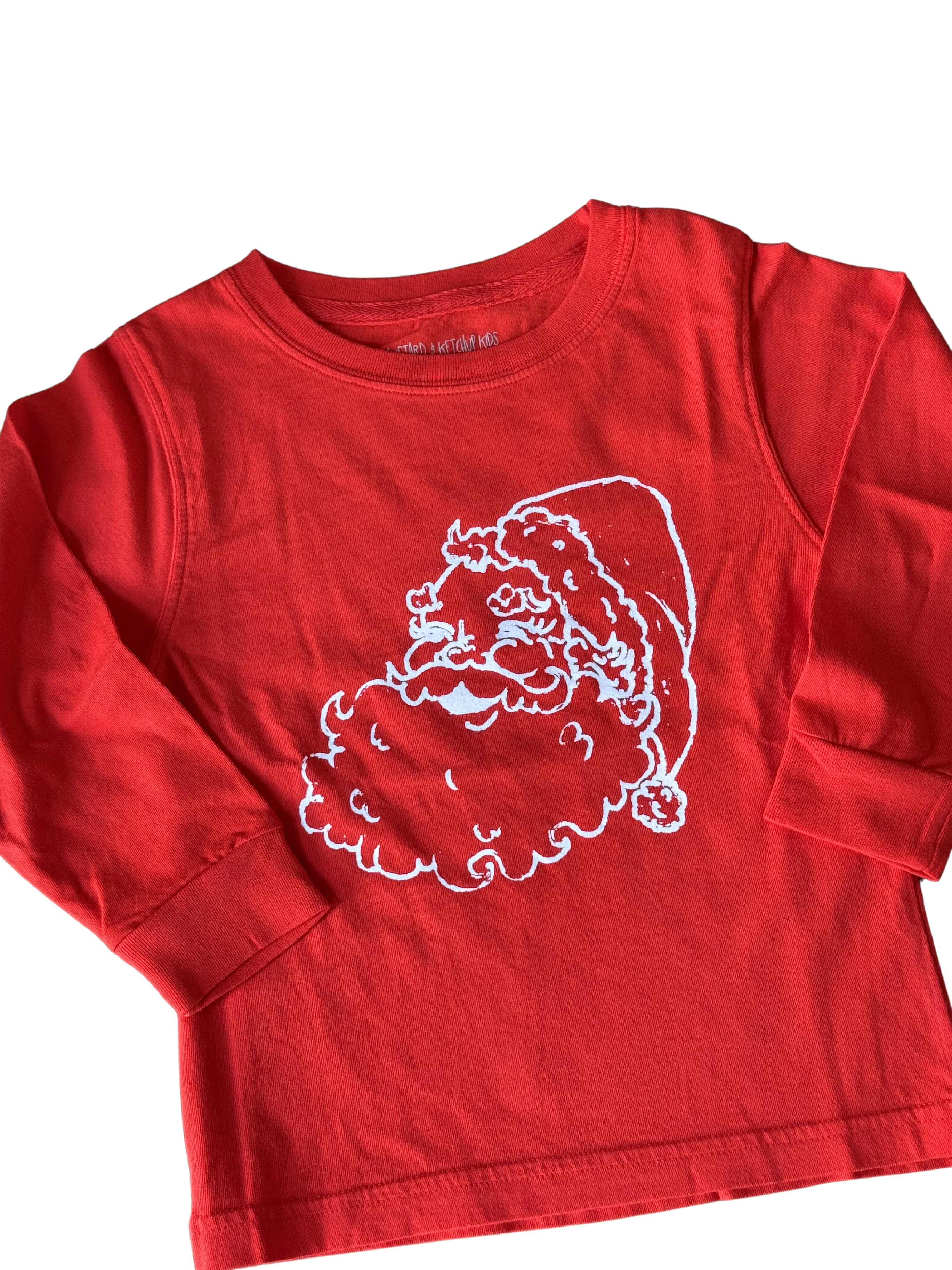 Long Sleeve Red Christmas Santa Tshirt