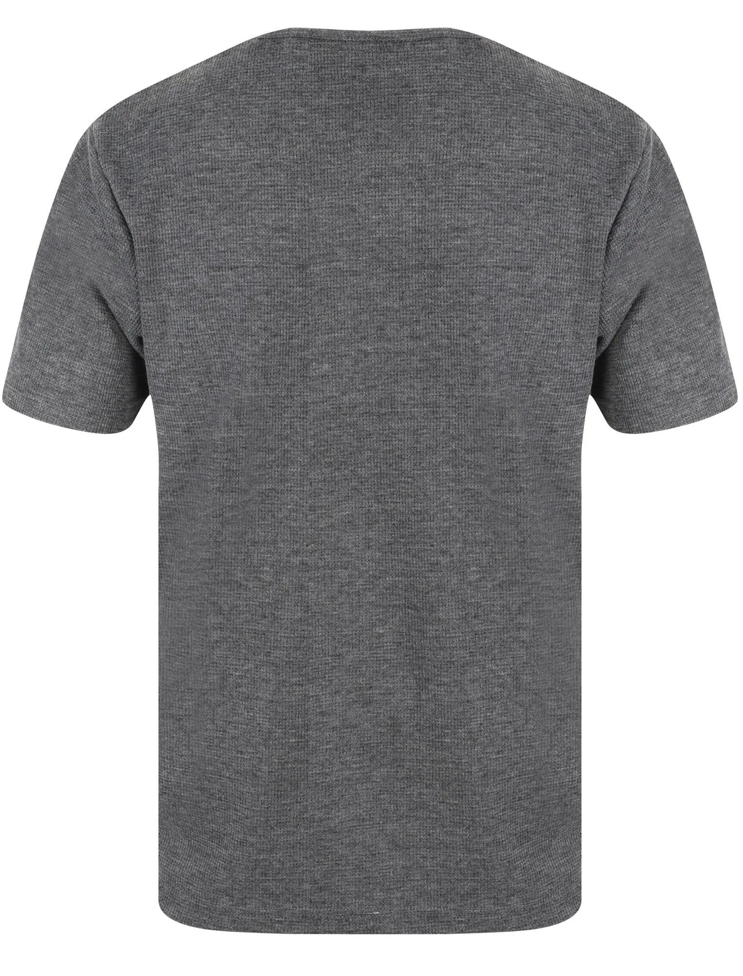 Ludgate Waffle Burnout Henley T-Shirt In Asphalt Grey - Tokyo Laundry