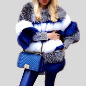 luxury Winter Warm Natural Fox Fur Coats