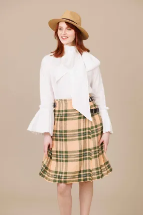 Maumturk 100% Linen Midi Kilt