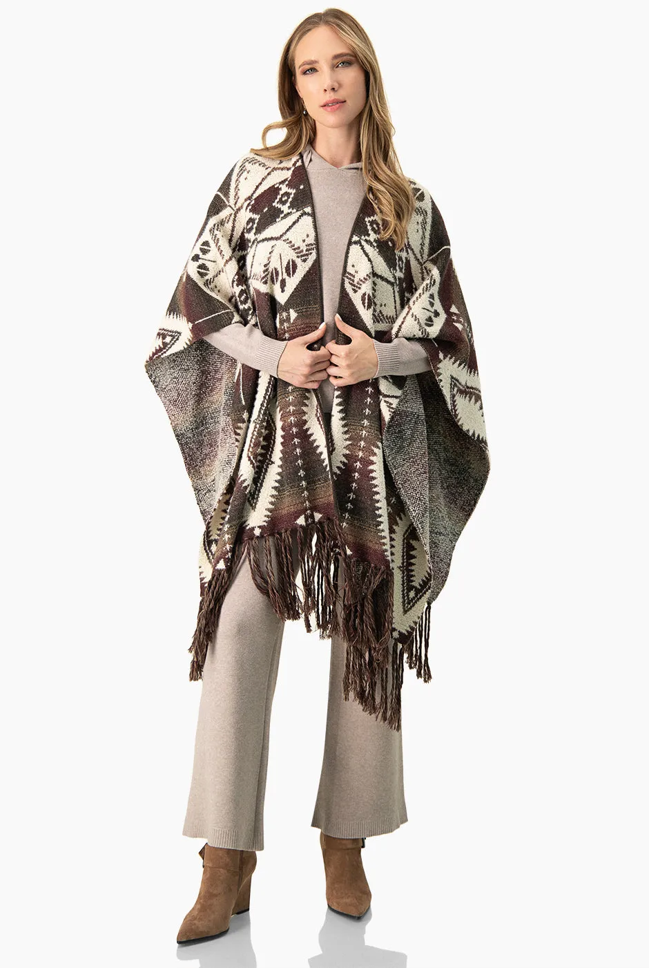 Maxi Poncho Estampado
