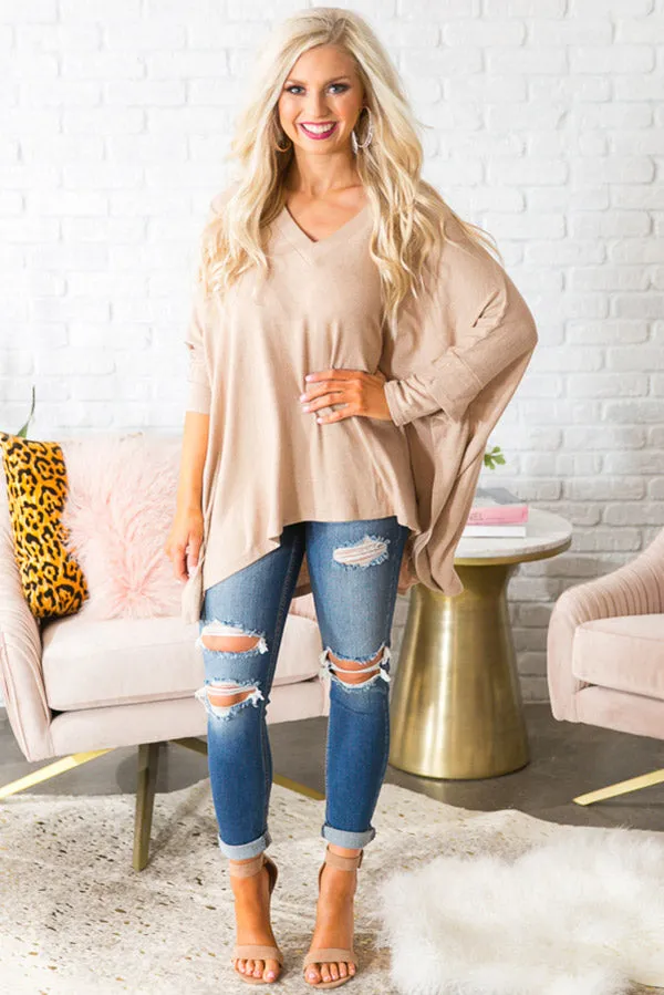 Meet Me In Napa Tunic in Iced Latte