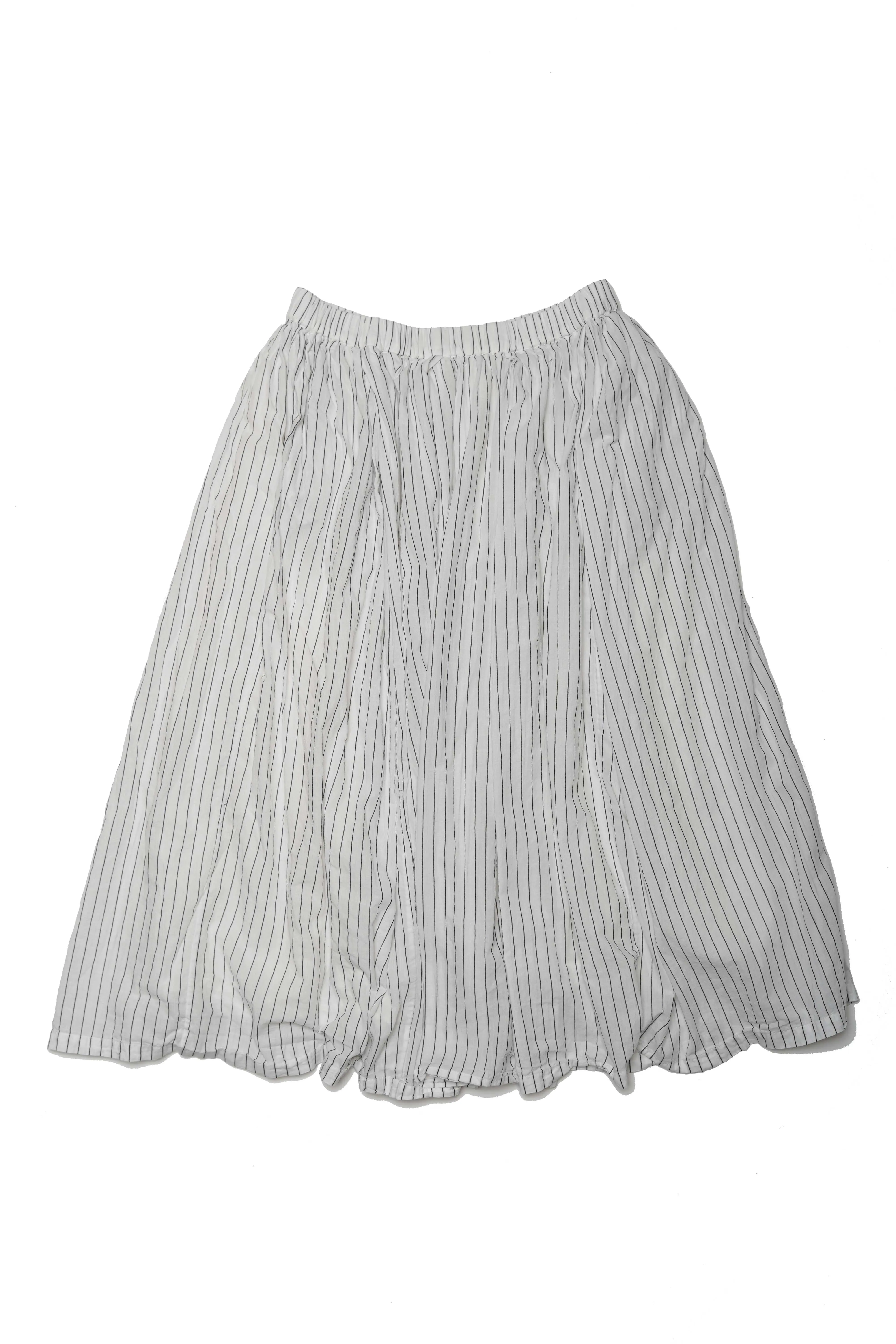 Metta - Ulla Skirt White Stripe - Double Cotton Voile
