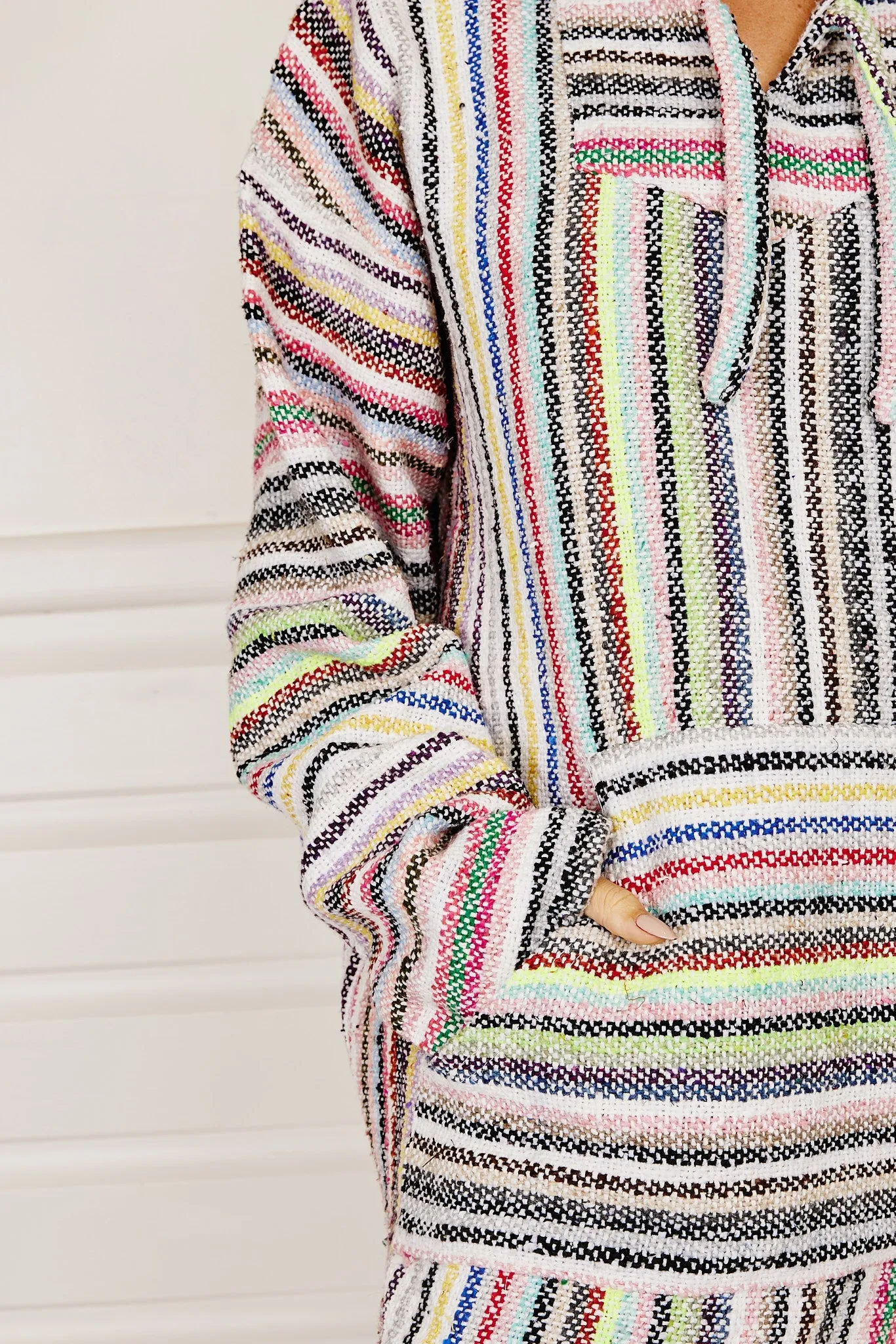 Mexicana Beach Hoodie - Neon Stripe