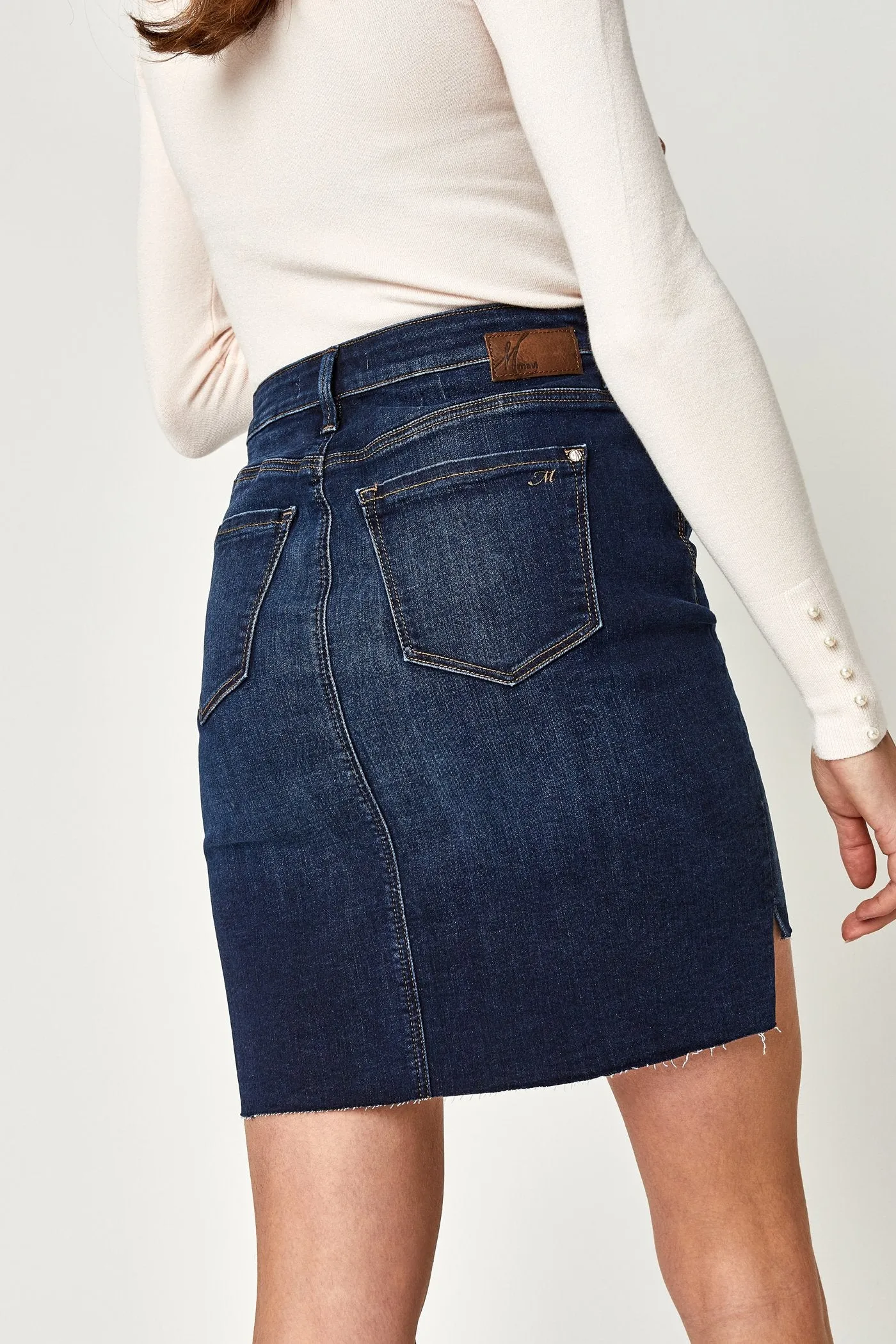 MILA SKIRT IN DEEP FRAYED TRIBECA
