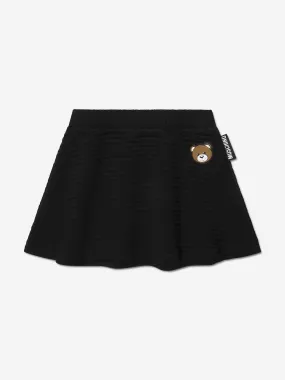 Moschino Girls Teddy Bear Skirt in Black