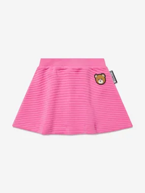 Moschino Girls Teddy Bear Skirt in Pink