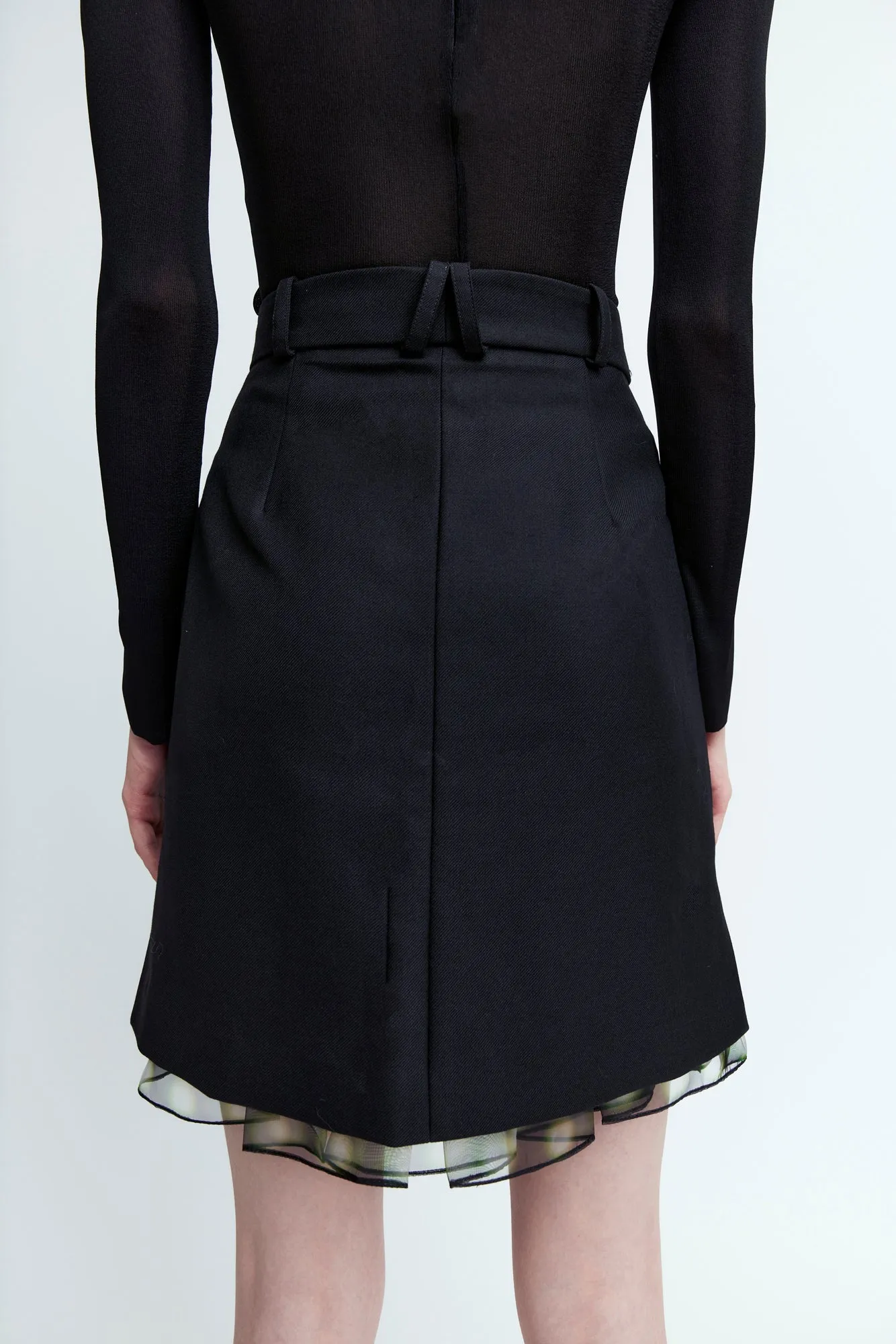 Moss Mini Skirt in Twill Tailoring