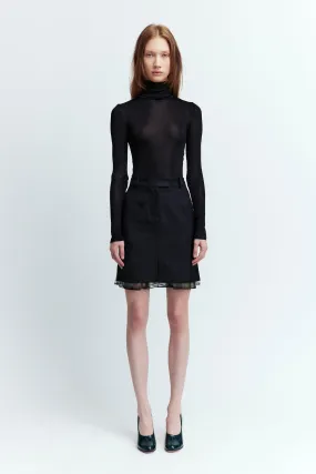 Moss Mini Skirt in Twill Tailoring