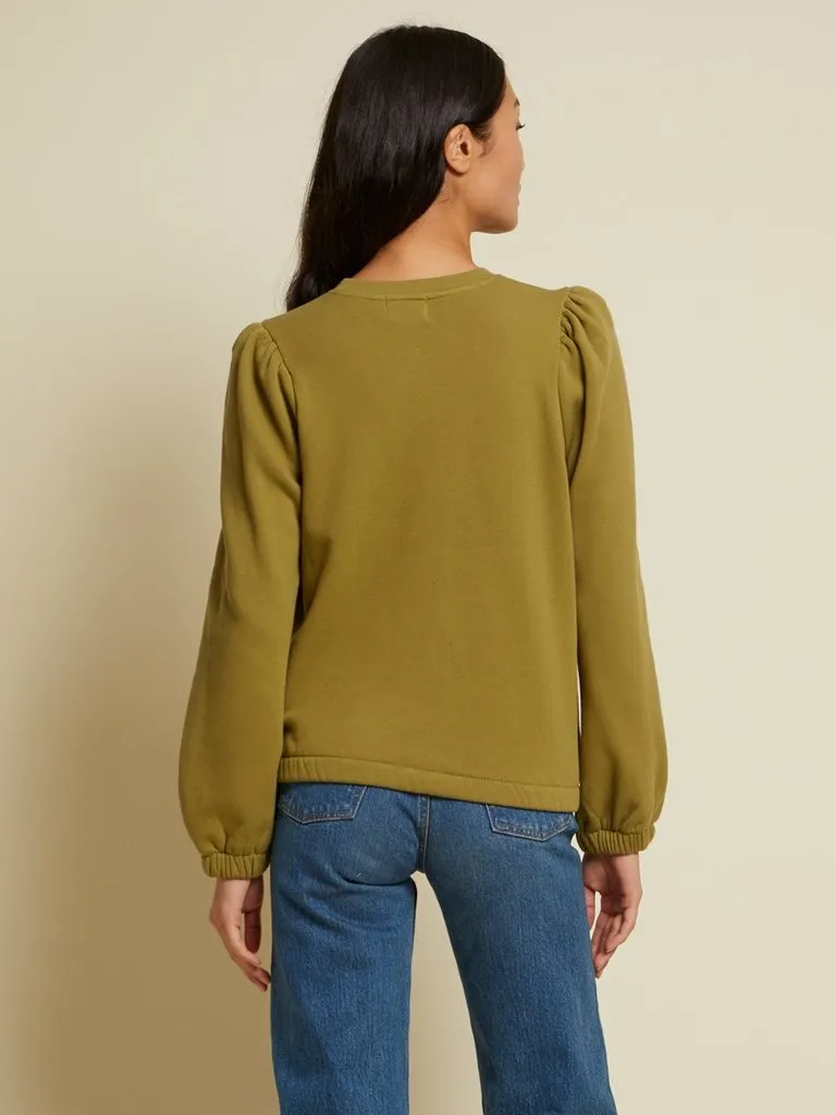 Nation LTD - Daryl Femme Sweatshirt in Olive