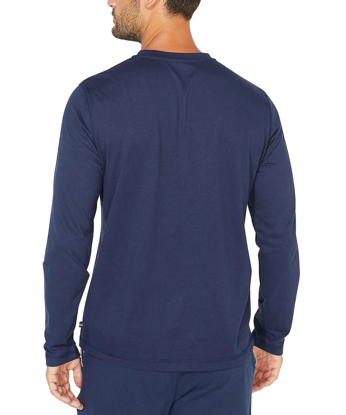 Nautica Men's Soft Breathable Long Sleeve Henley Pajama Shirt Blue XL NWT! $38
