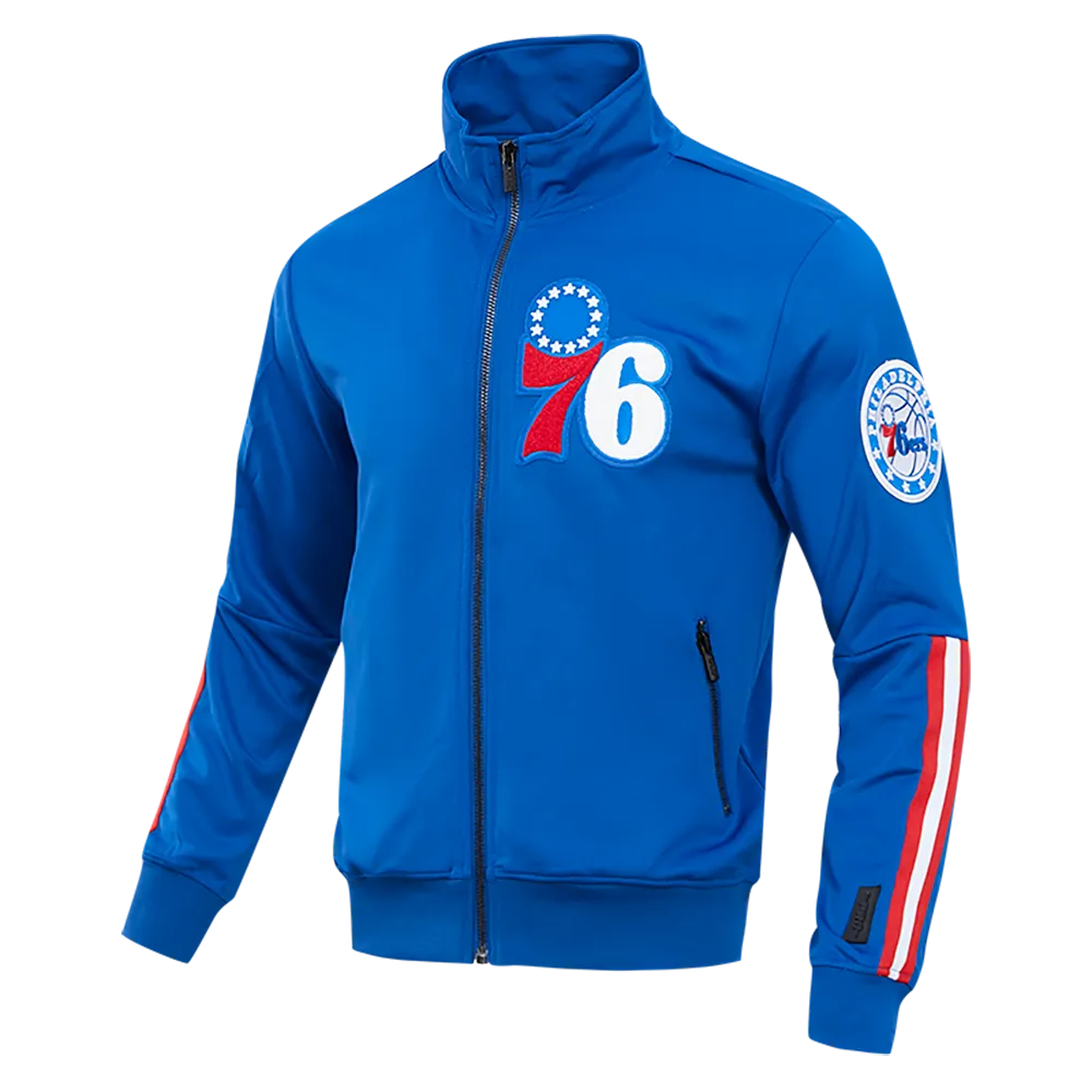 NBA PHILADELPHIA 76ers CLASSIC MEN'S DK TRACK JACKET (ROYAL BLUE)