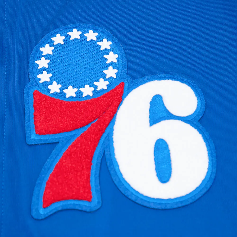 NBA PHILADELPHIA 76ers CLASSIC MEN'S DK TRACK JACKET (ROYAL BLUE)