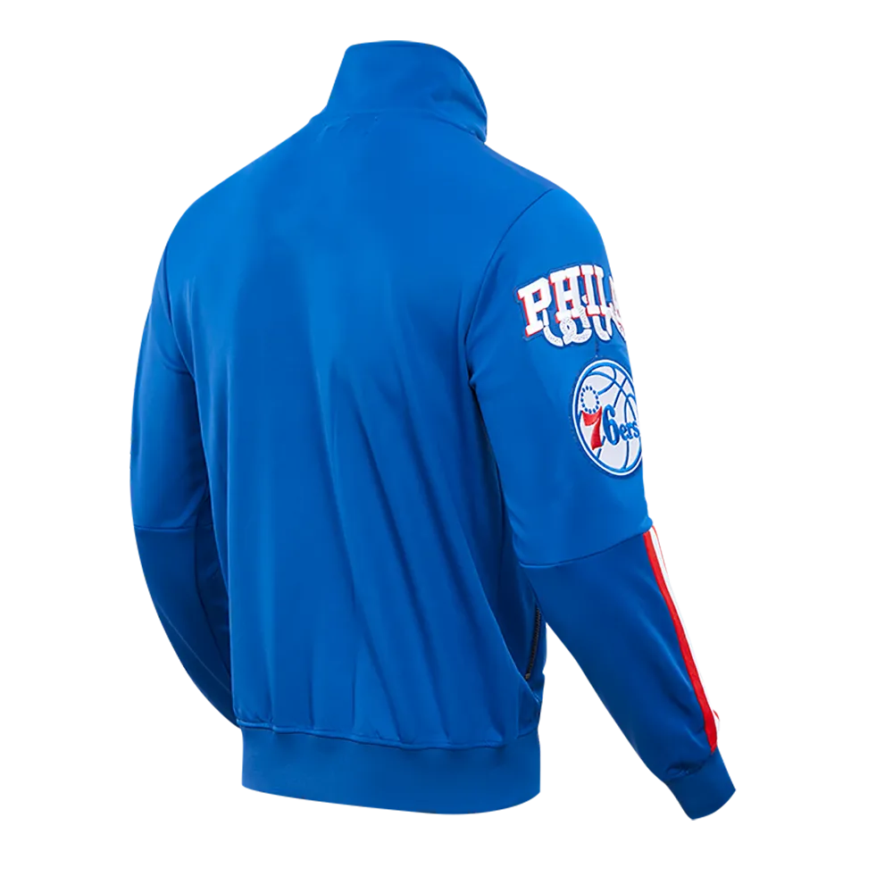 NBA PHILADELPHIA 76ers CLASSIC MEN'S DK TRACK JACKET (ROYAL BLUE)