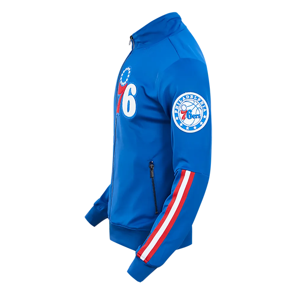 NBA PHILADELPHIA 76ers CLASSIC MEN'S DK TRACK JACKET (ROYAL BLUE)