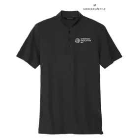 NEW - Mercer Mettle® Stretch Pique Henley - Deep Black