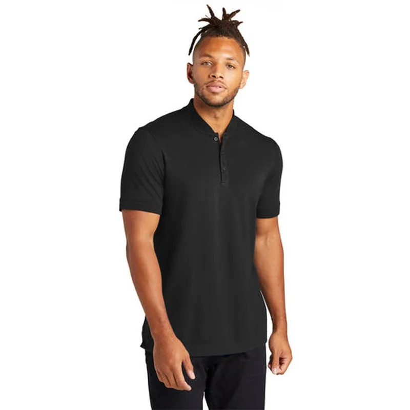 NEW - Mercer Mettle® Stretch Pique Henley - Deep Black