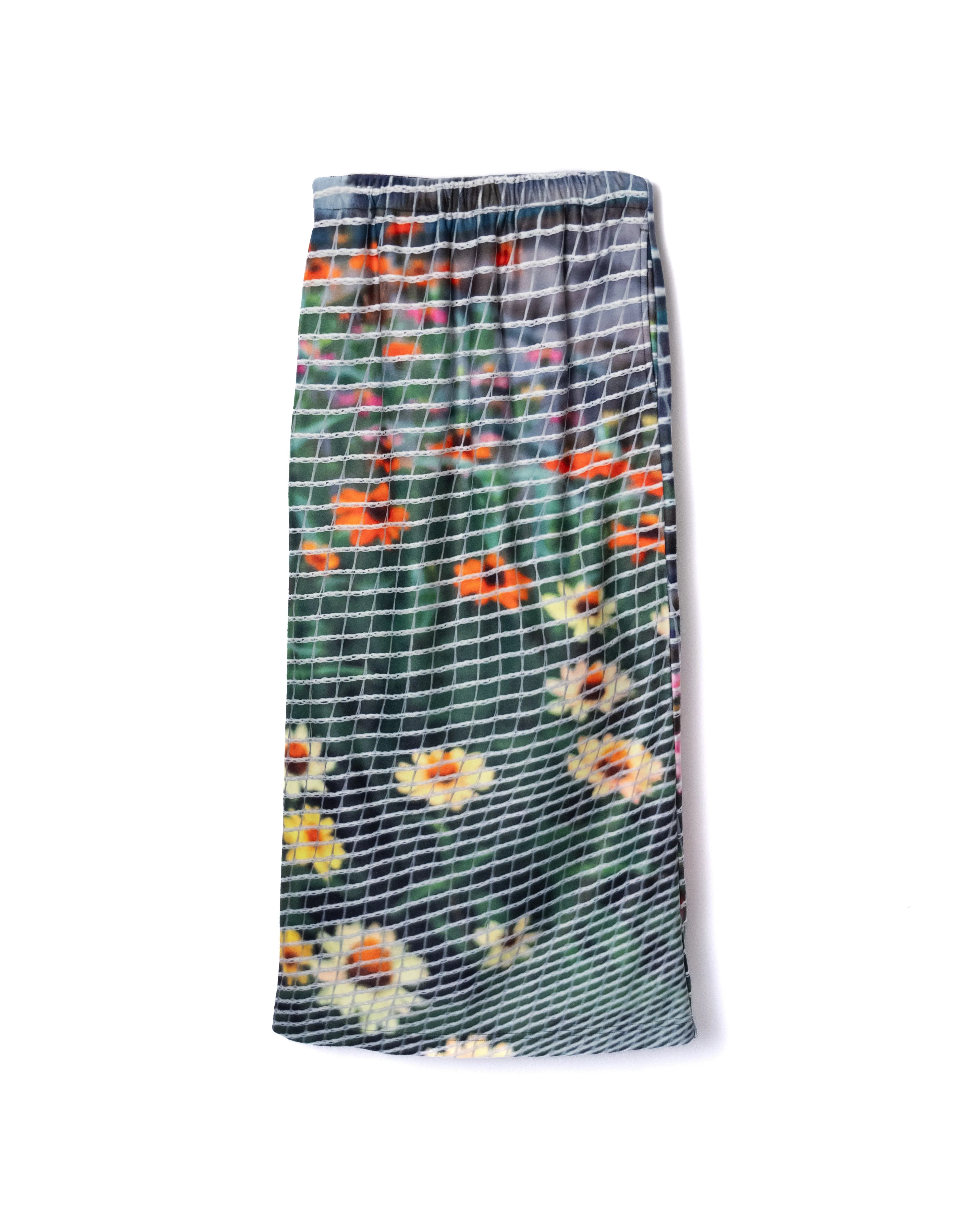 NON TOKYO / PRINT FLEECE LONG SKIRT (FLOWER)