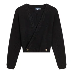 Noni Black Wrap Sweater WB4CYT2192