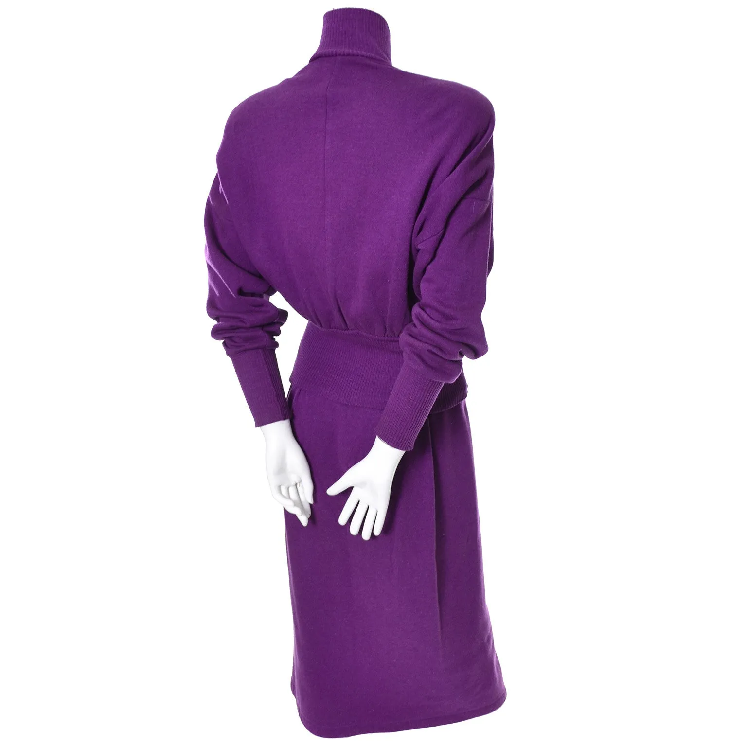 Norma Kamali Vintage Sweatshirt Dress 2pc Skirt Top Ensemble 1980s