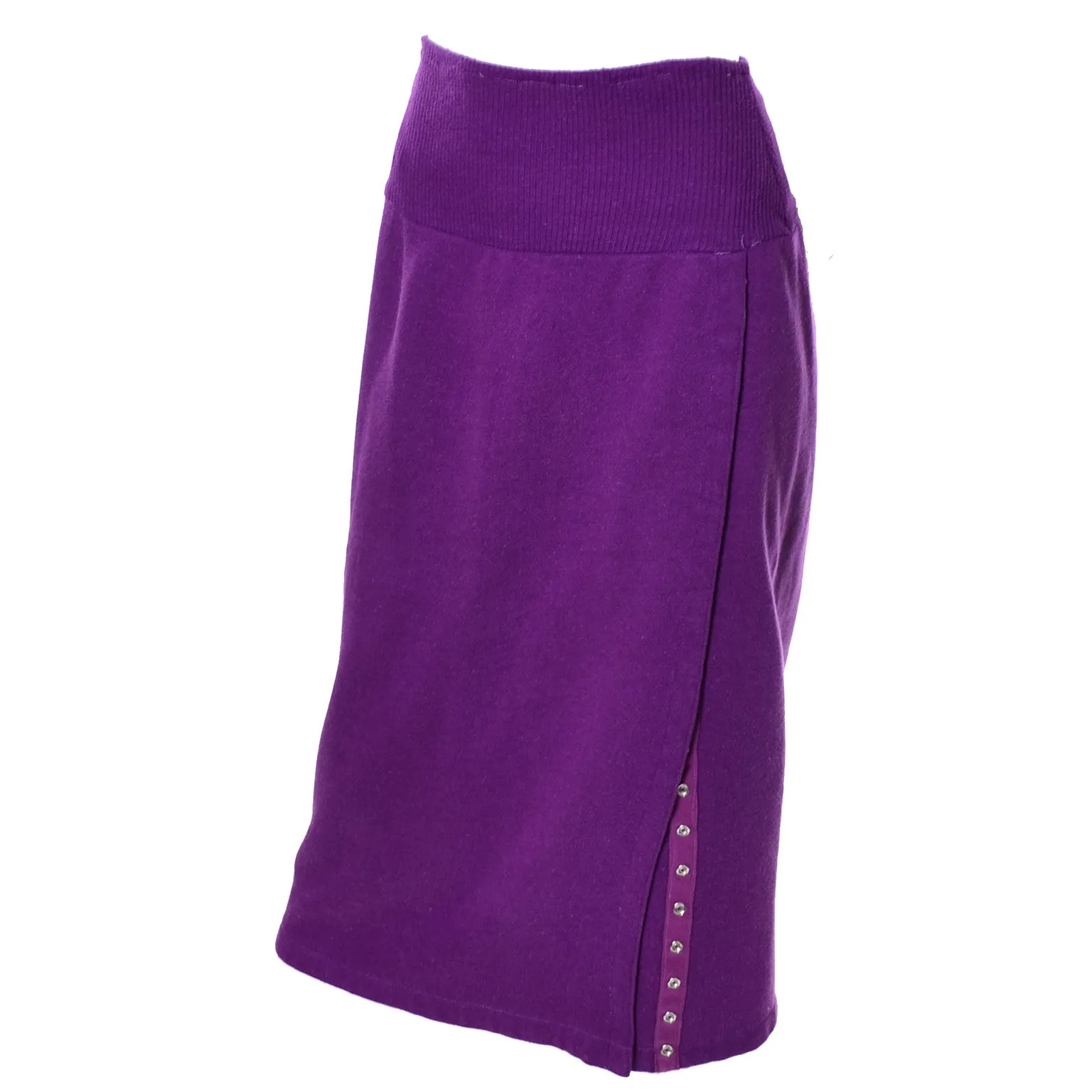 Norma Kamali Vintage Sweatshirt Dress 2pc Skirt Top Ensemble 1980s