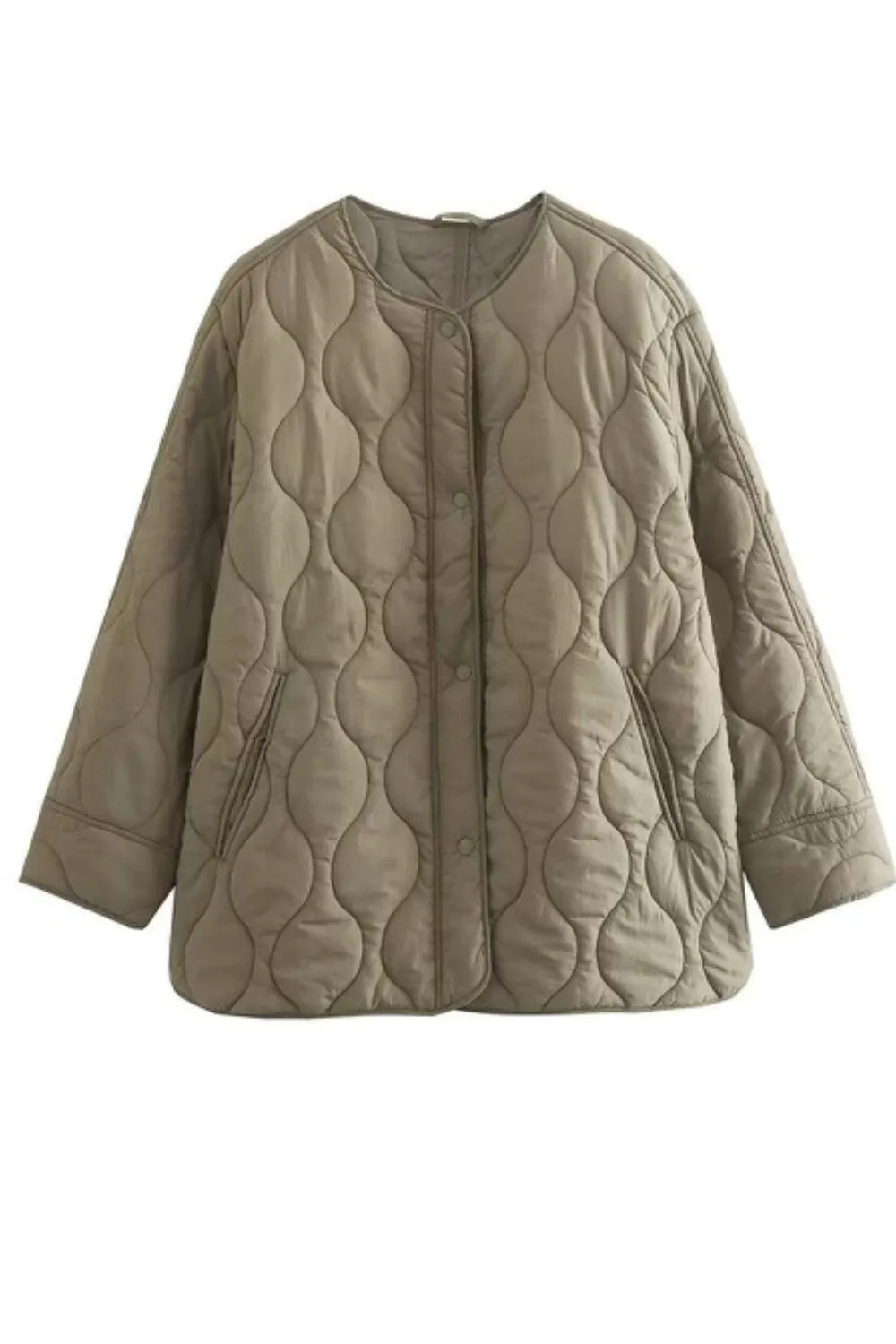 Ophelia Light Quilted Coat | Olive