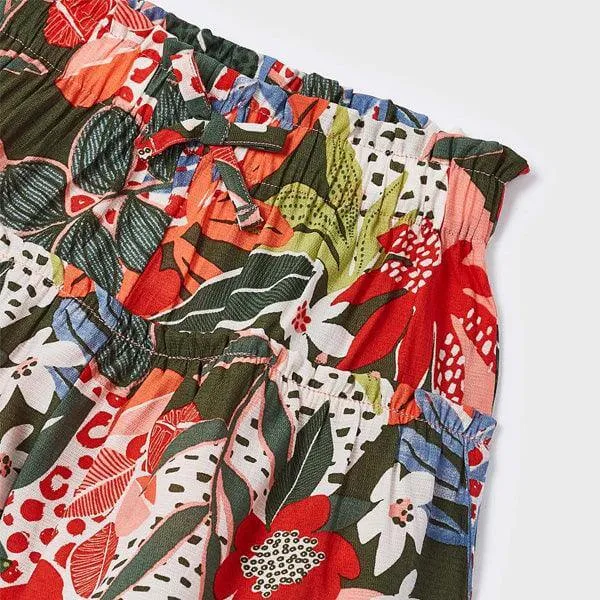 ORANGE FLORAL SKIRT FOR GIRLS