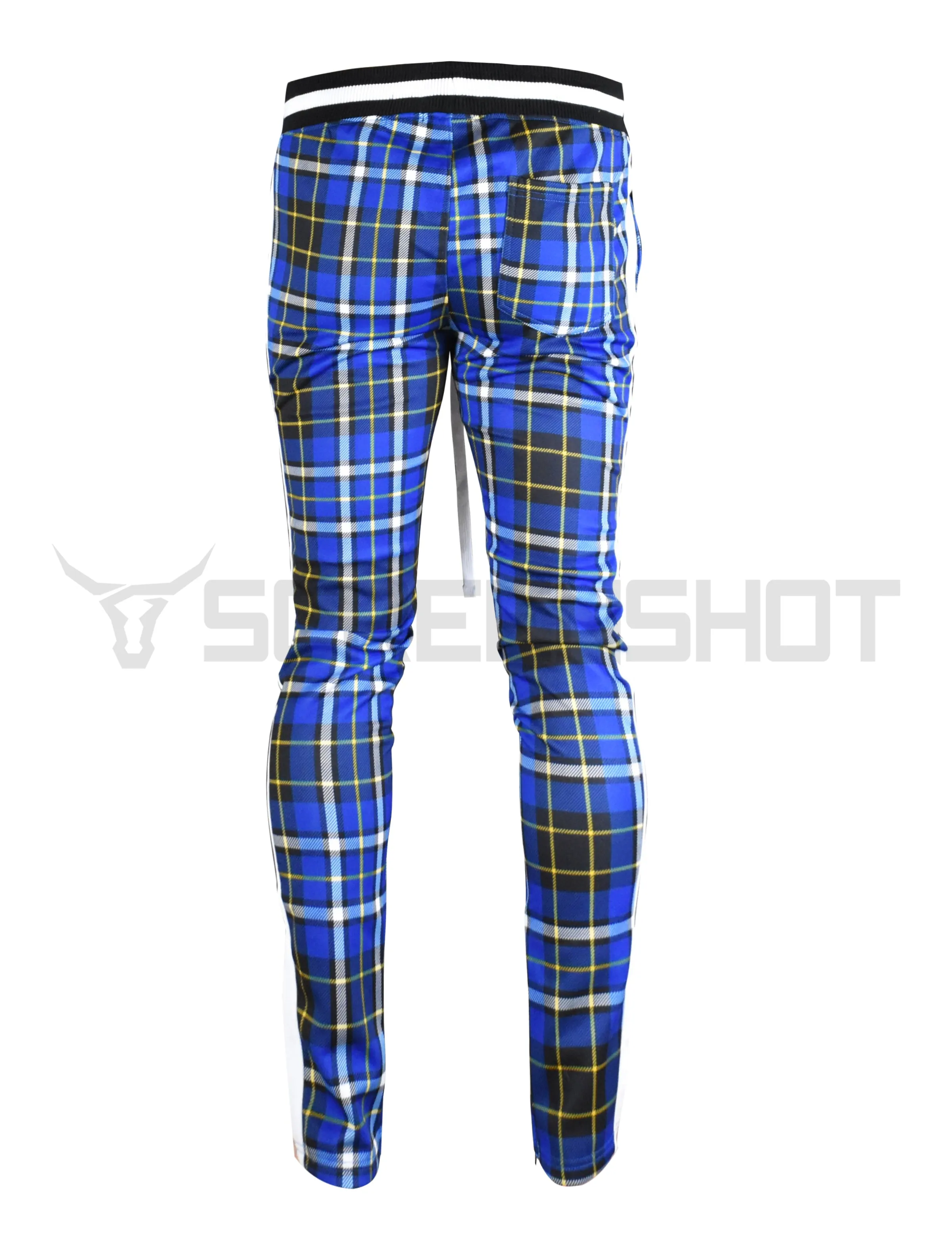 P41902-PATTERN PRINTED TRACK PANTS-ROYAL