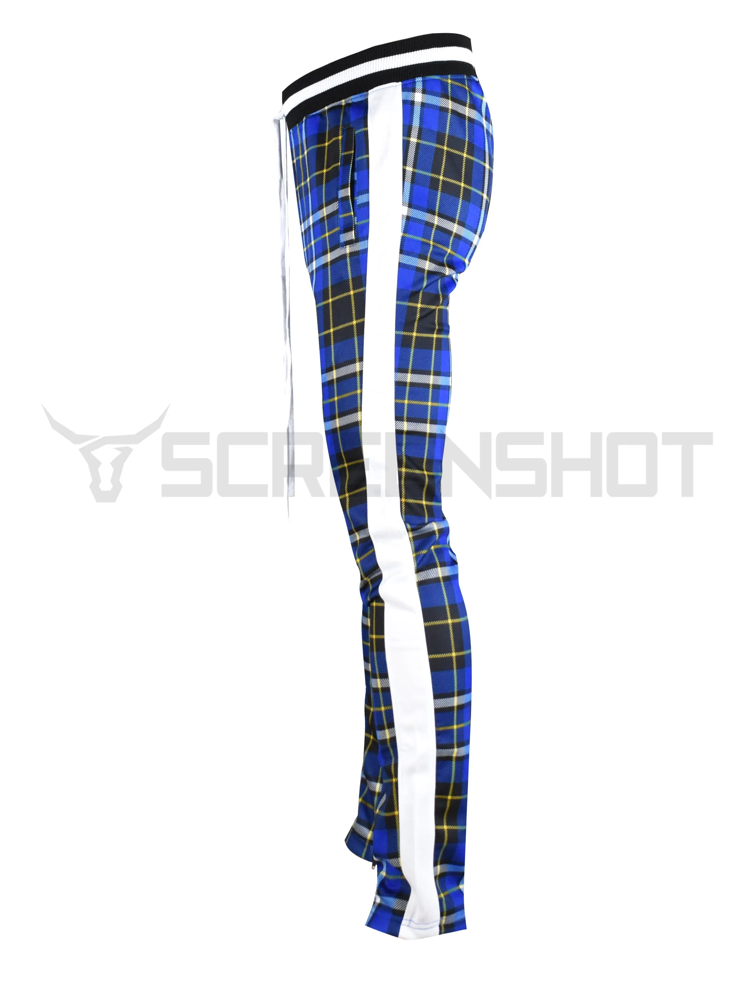 P41902-PATTERN PRINTED TRACK PANTS-ROYAL
