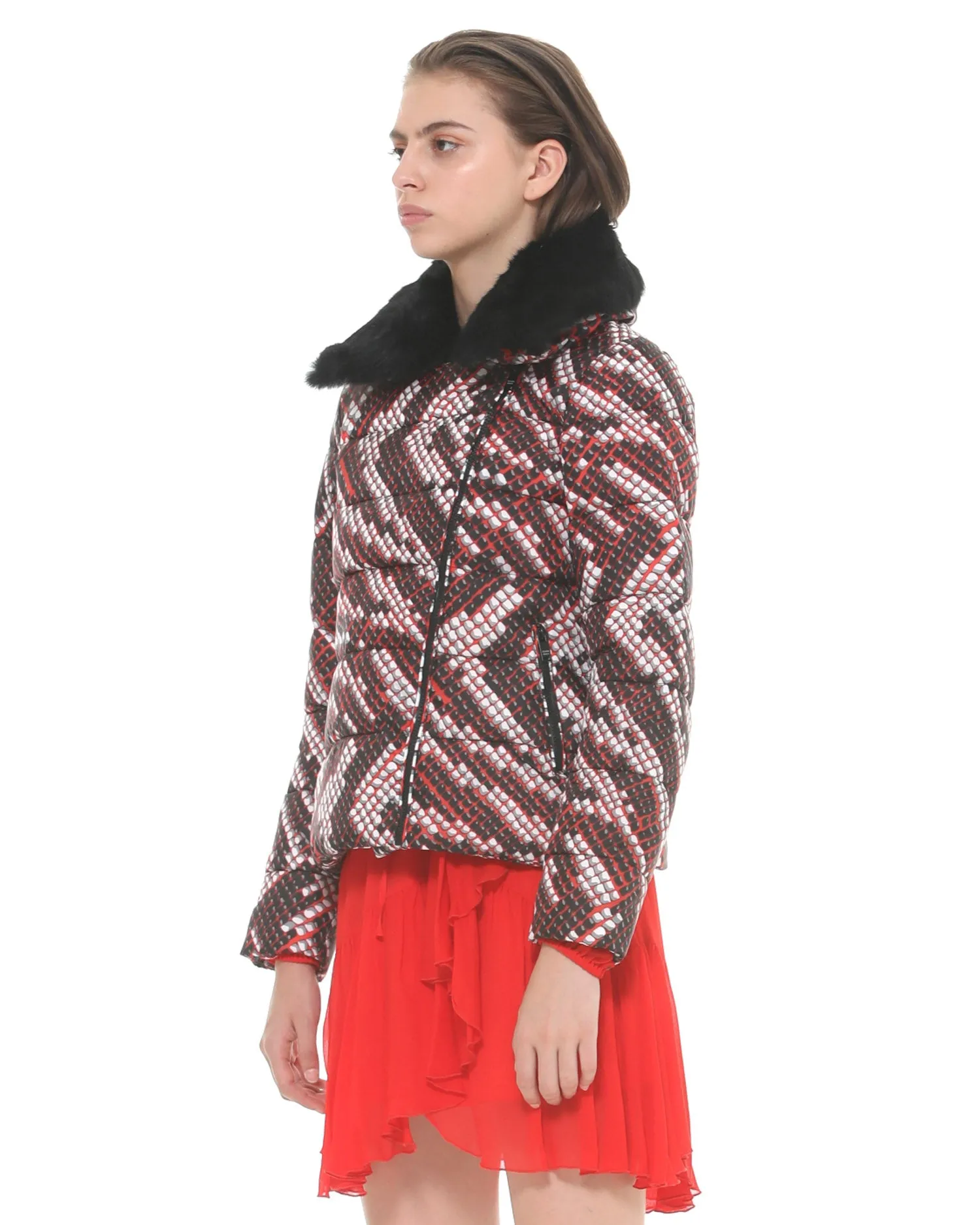 Patterned down jacket