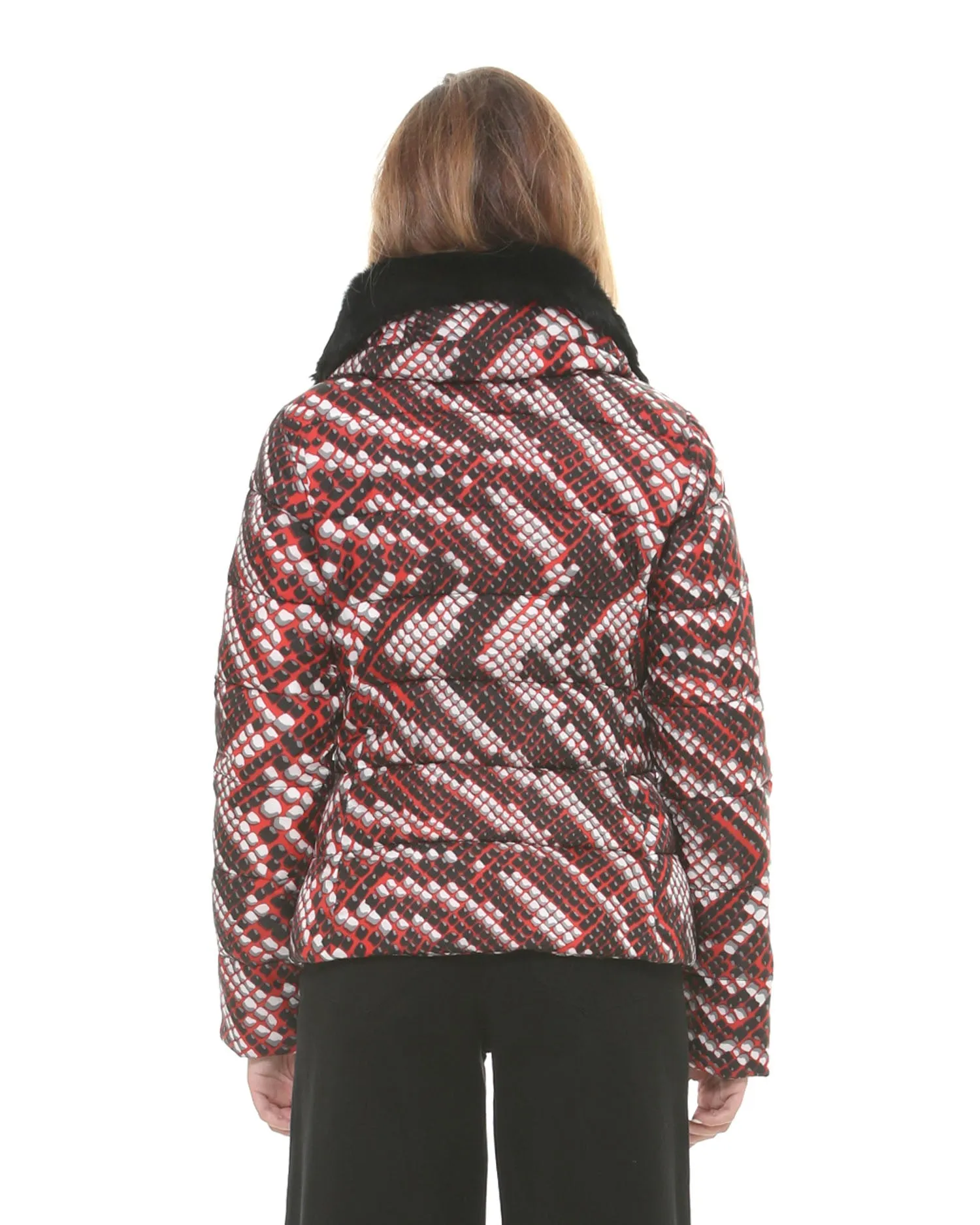 Patterned down jacket