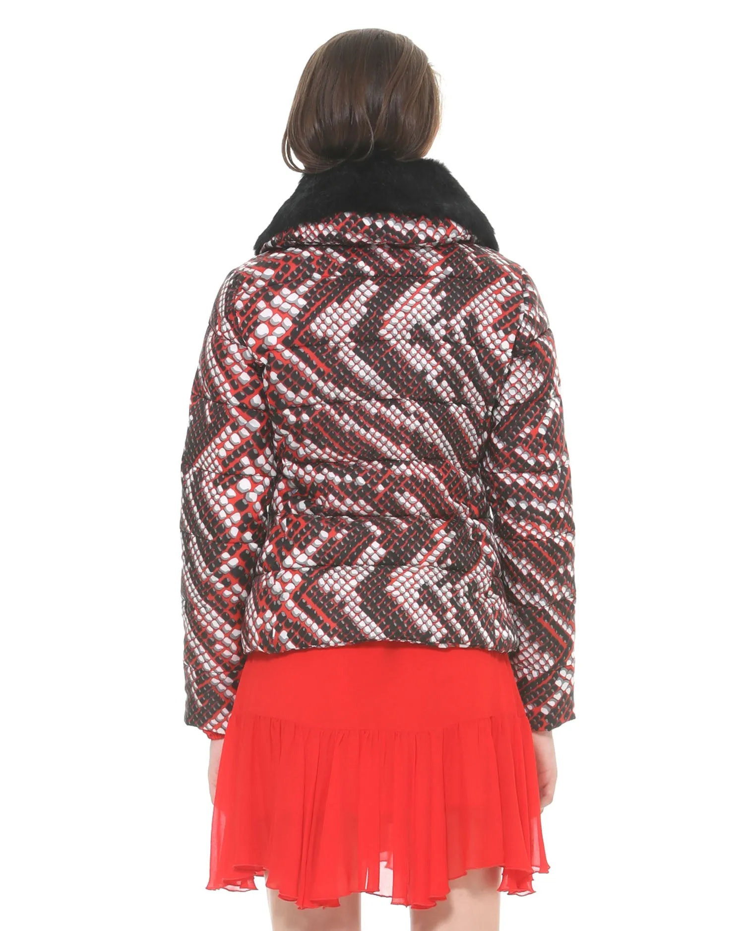 Patterned down jacket