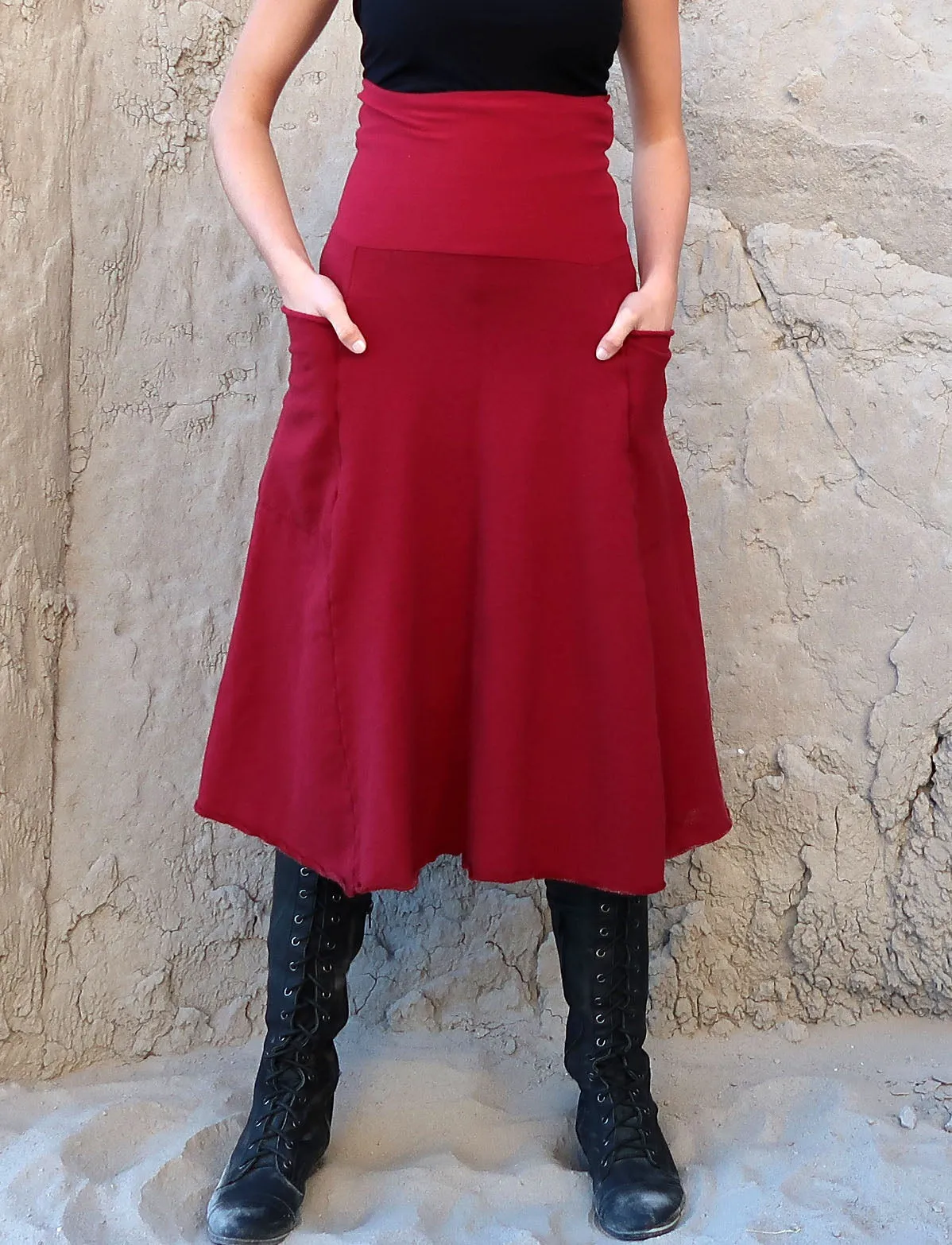 Perfect Pockets Below Knee Skirt